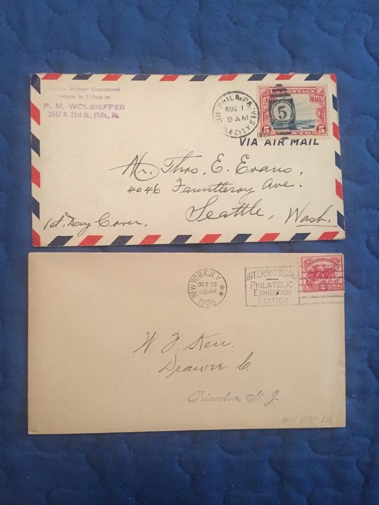 2 old covers not FDCS - 629 C11