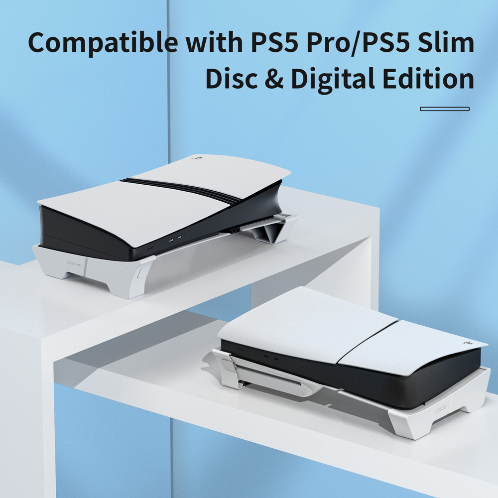 For PS5 Slim and PS5 PRO console desktop stand horizontal base accessories