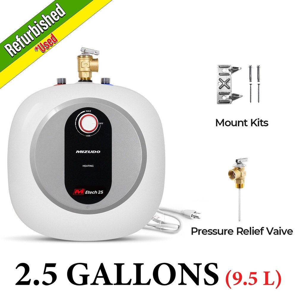 【90% NEW】2.5 Gallons(9.5L) Mini Tank Water Heater Electric 1440W Under Sink