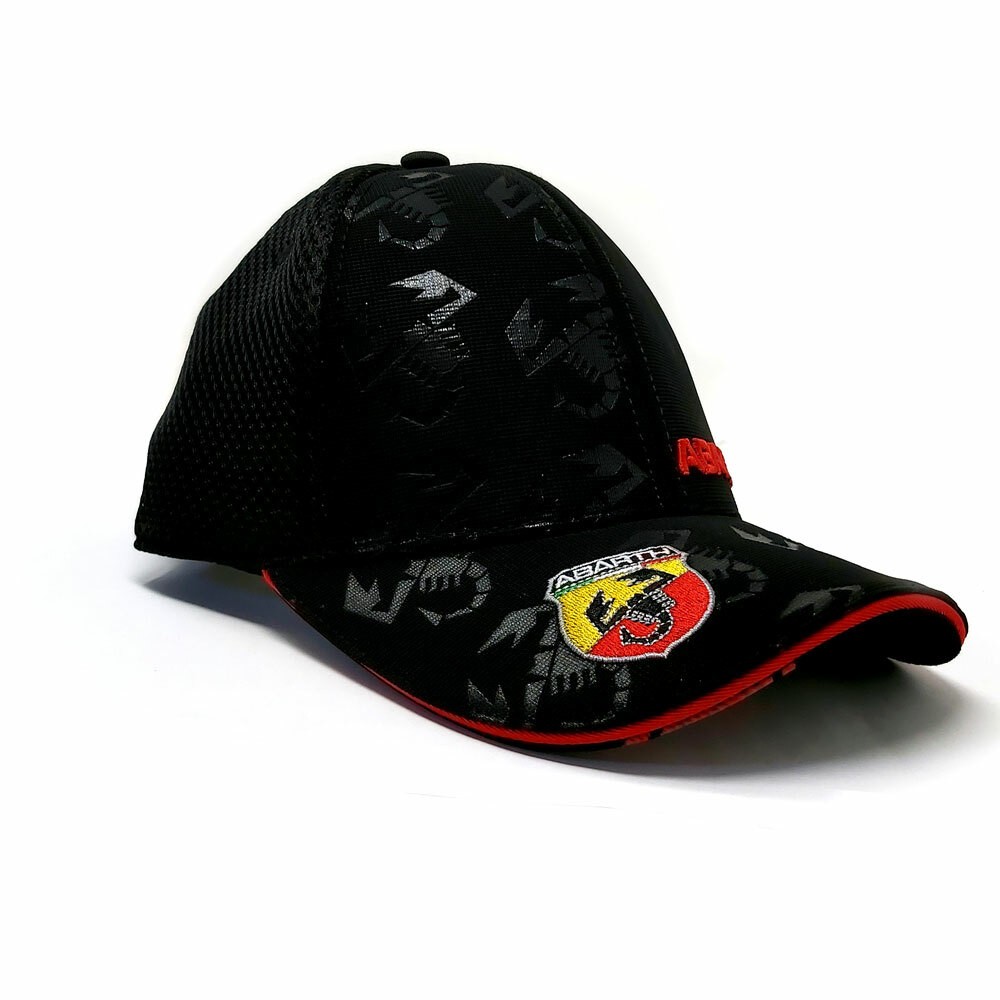 Abarth Black Summer Curved Visor Hat