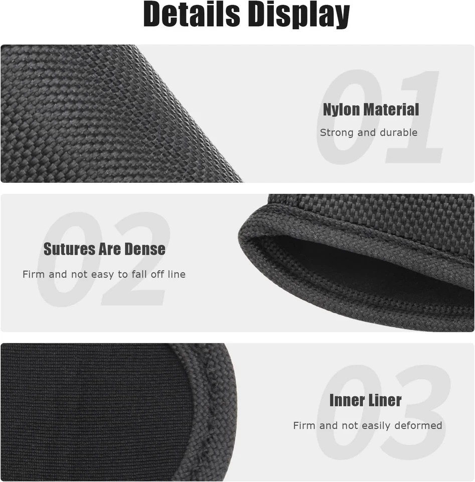 Flashlight Holster for Duty Belt, Open Top D Cell Compact Light Holder Case, Nyl