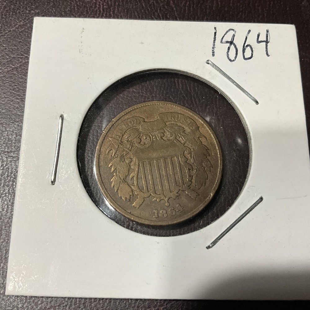 First Year 2 Cent Piece 1864.