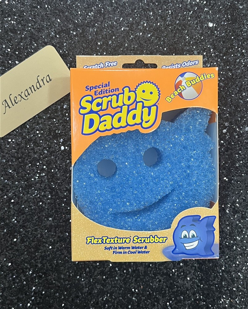 Scrub Daddy Beach Buddies Shark Summer Special Edition Flex Texture Scrubber