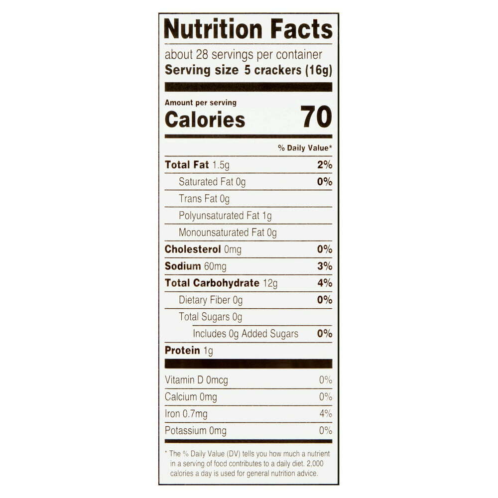 Great Value Unsalted Tops Saltine Crackers, 16 oz, 4 Count