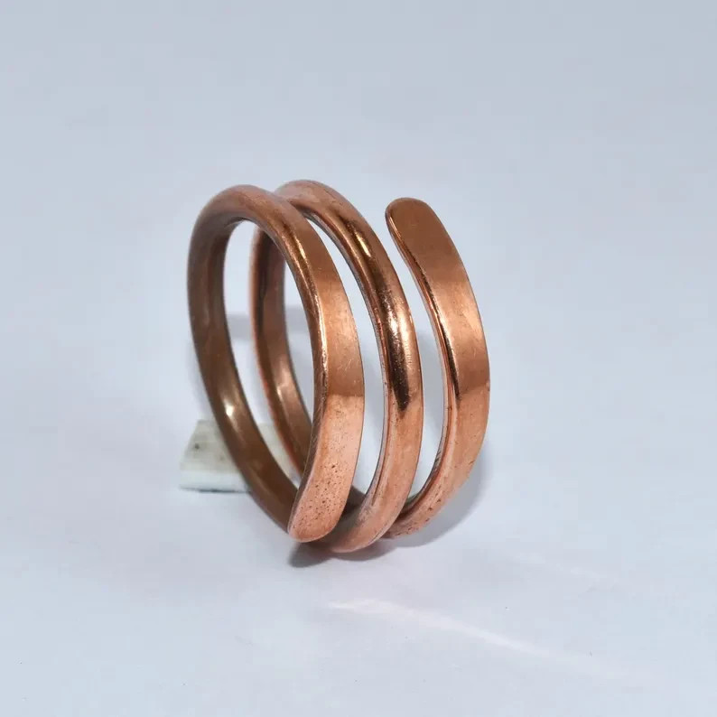 Pure 100% Copper Wrap Ring, Arthritis Thumb Ring, Solid Copper Ring , All Size