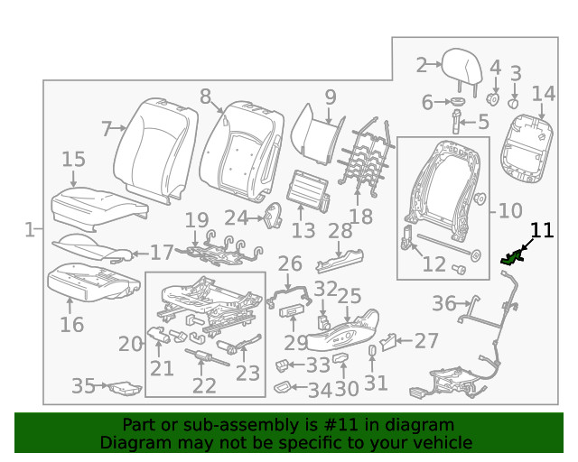 Genuine GM Driver Seat Recliner Control Bracket 13294190