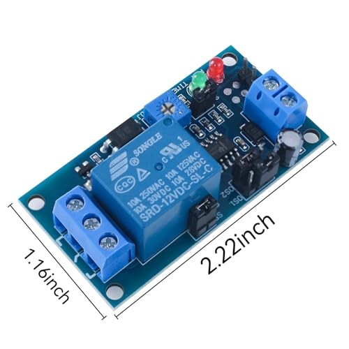 12V Multi-Mode Delay Timer Relay Module with Optocoupler for Home Automation,