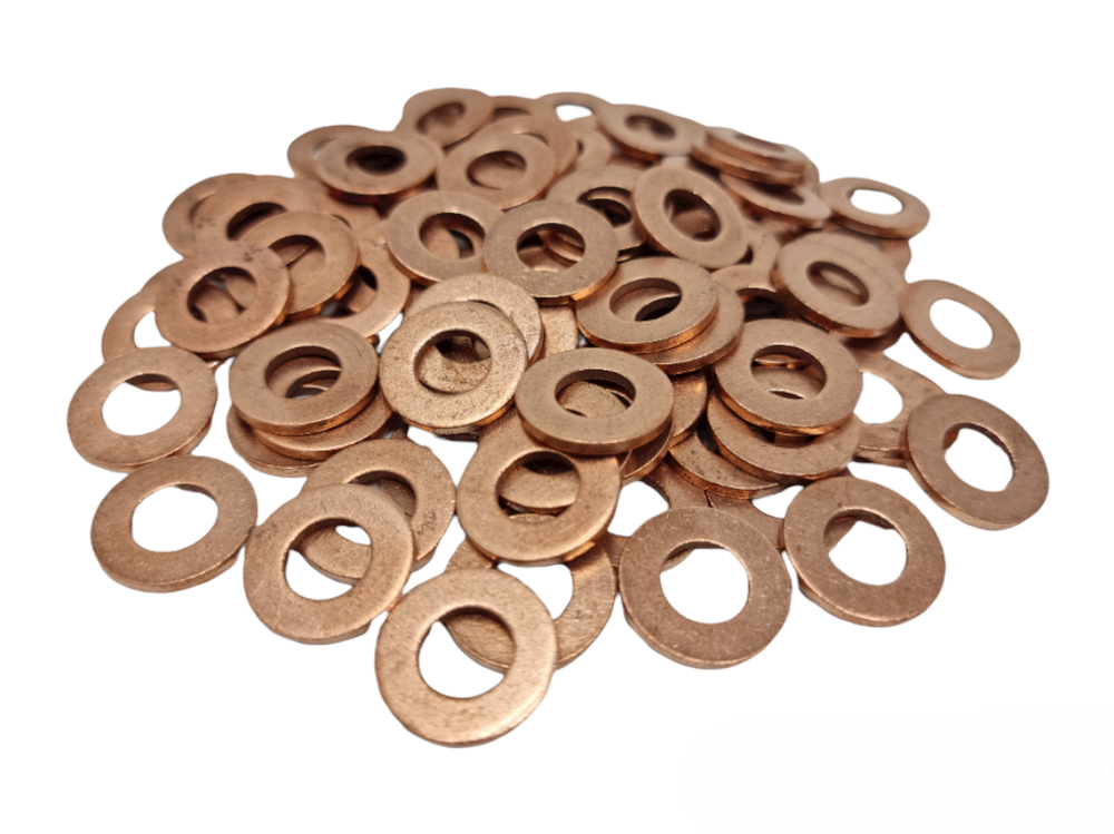 SOLID COPPER FLAT WASHERS TO FIT BOLTS & SCREWS MANY SIZE FORM M12 M14 M16
