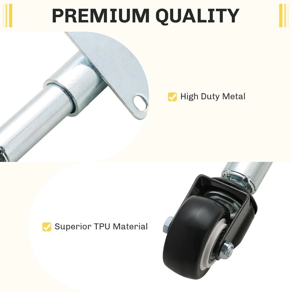 2" Fence Gate Wheels with Spring Rolling Gate Swivel Caster Gate Rollers Support