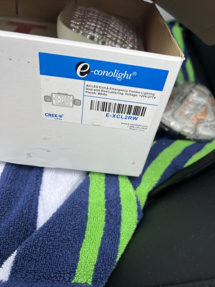 LED Exit Sign Emergency Light–Hi Output Compact Combo UL listed Quality