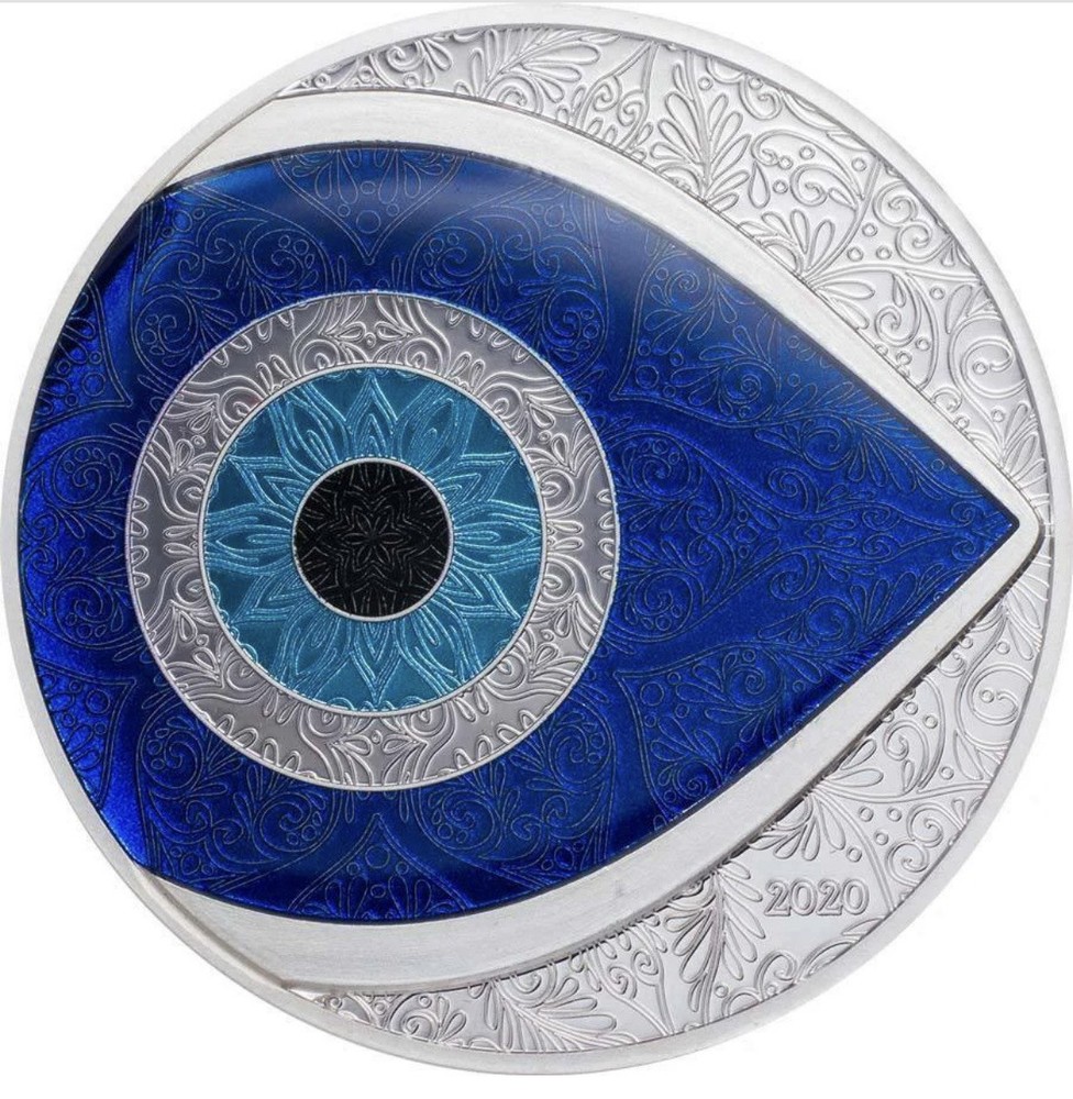 2020 Palau 1oz Silver Evil Eye Coin