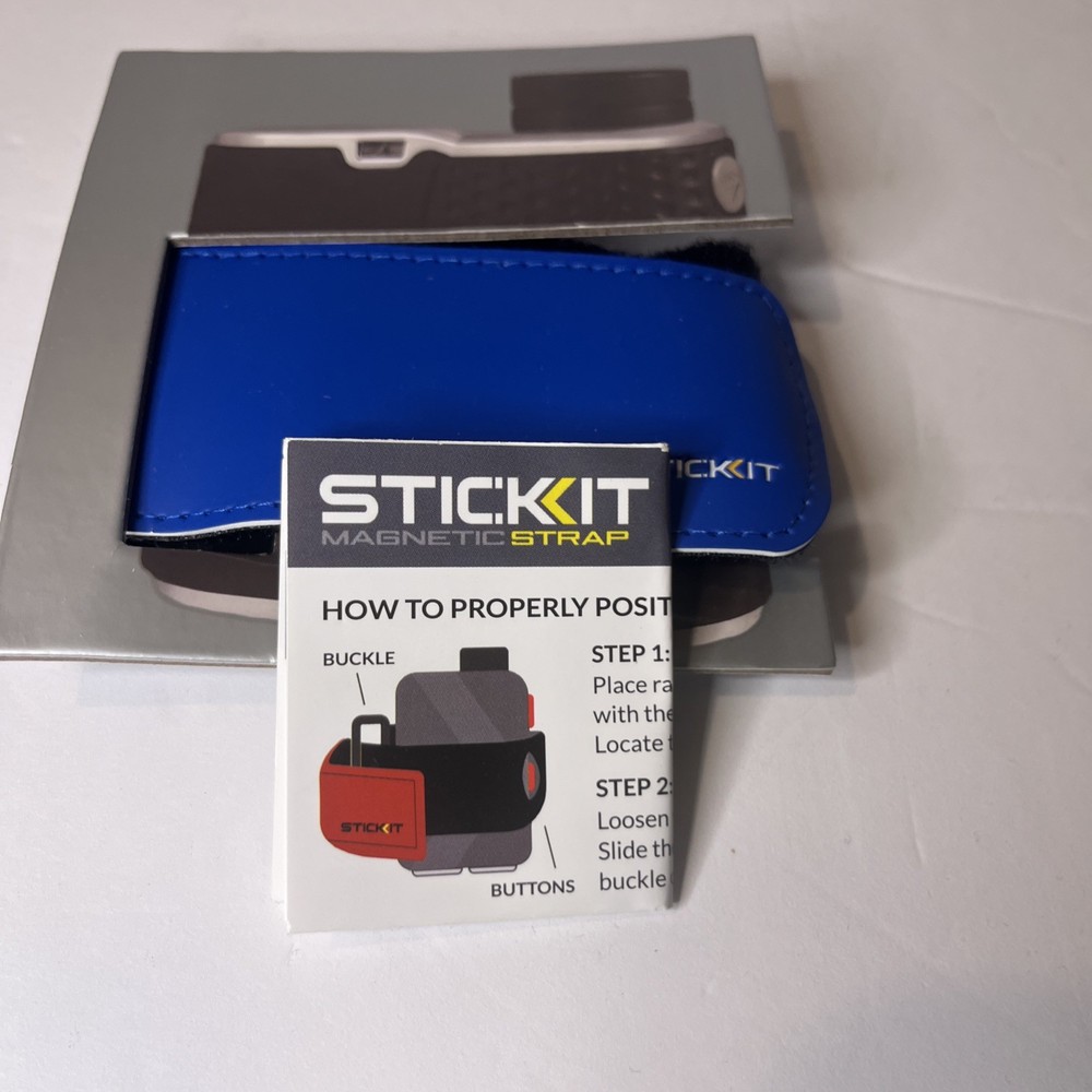 Stick it Adjustable Magnet Strap. Blue And Black