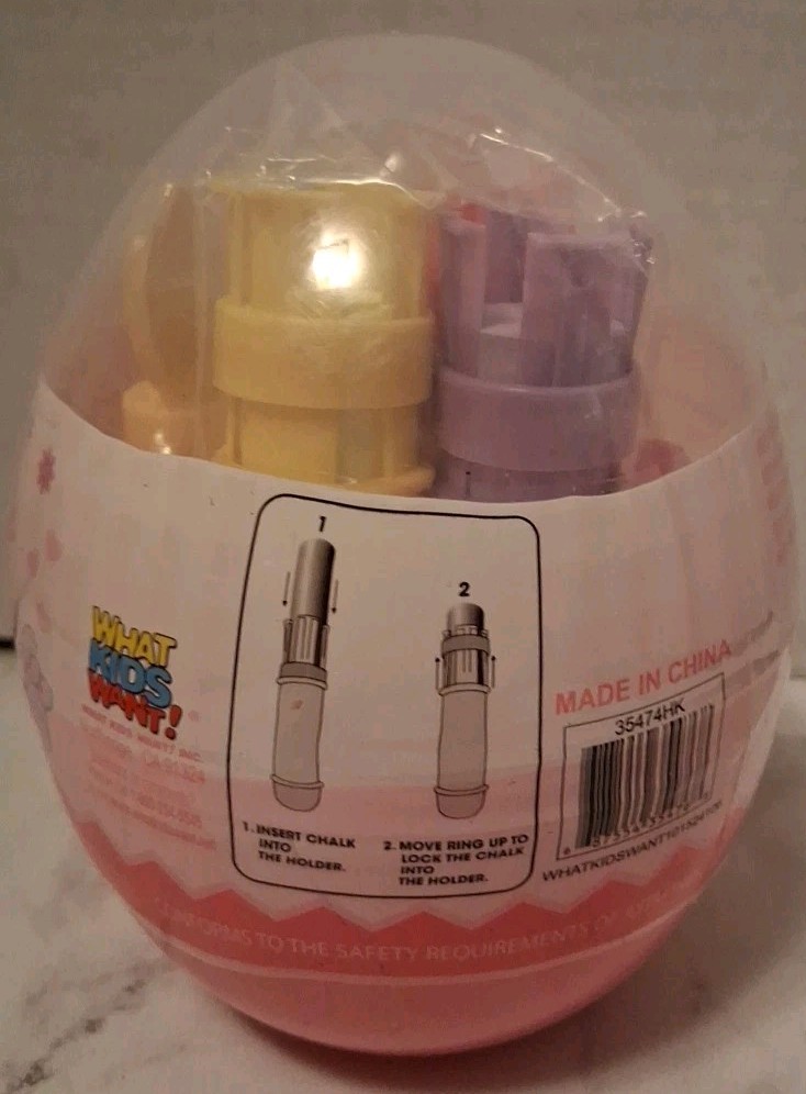 Hello Kitty Easter Egg Fun Set Bubbles Chalk Mini Disc New Unopened