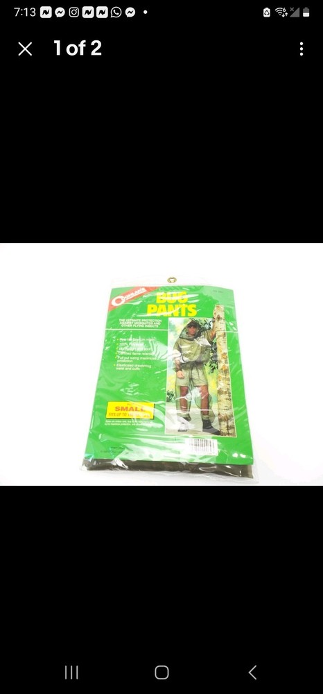 Coghlan's Bug Pants 100% Polyester Mesh, Small