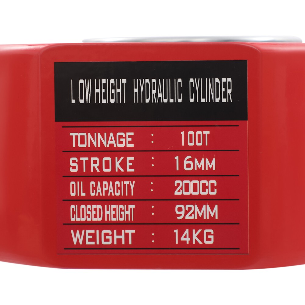 100 Tons 16mm Stroke Single Acting Hydraulic Cylinder Low Profile Flat Jack Ram