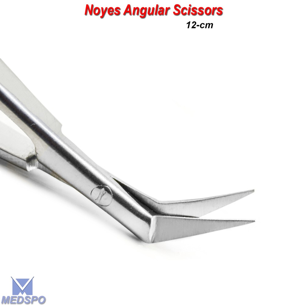 Ophthalmic Dissecting Micro Surgical Noyes Angular Spring Action Scissors CE