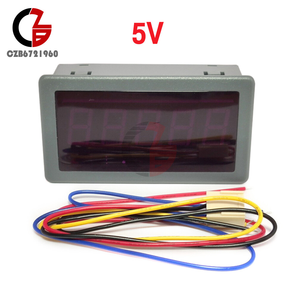 DC 5V/24V 5135CT-H 5Digit Digital Red LED Panel Display Counter Meter With Cable