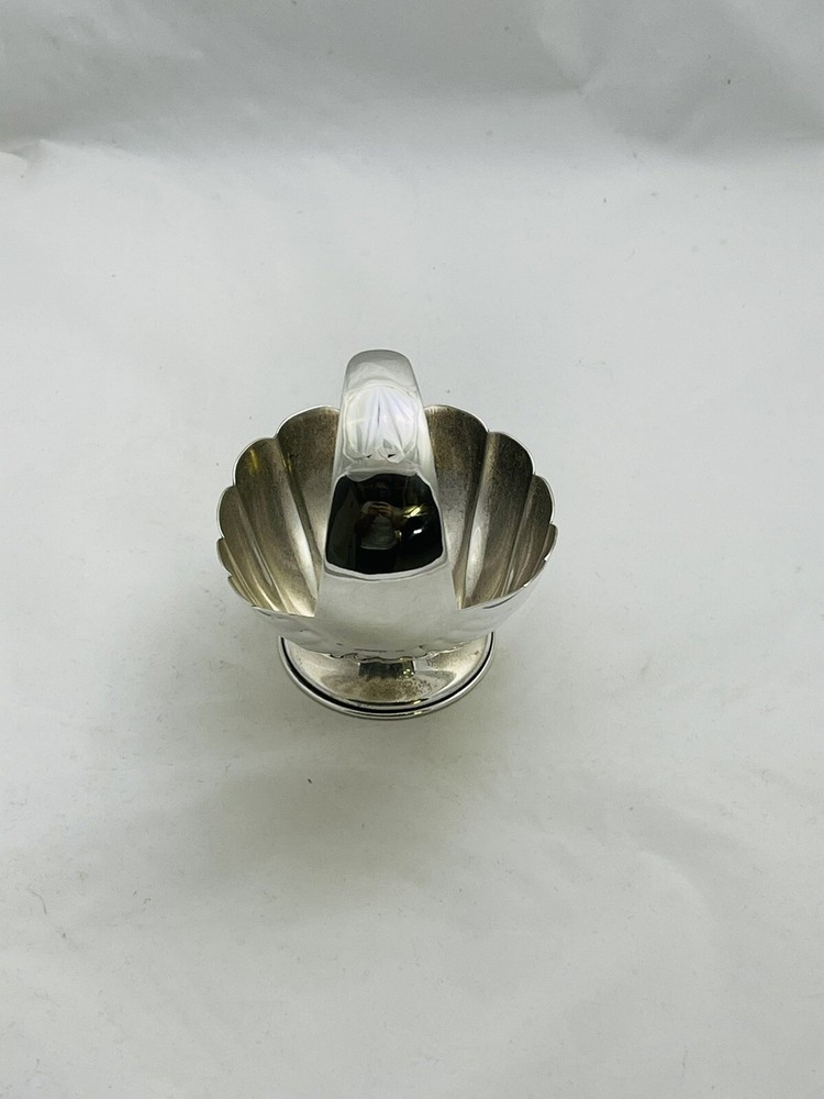 Antique Mexican Sterling Silver Sloping Upward Shell Dish