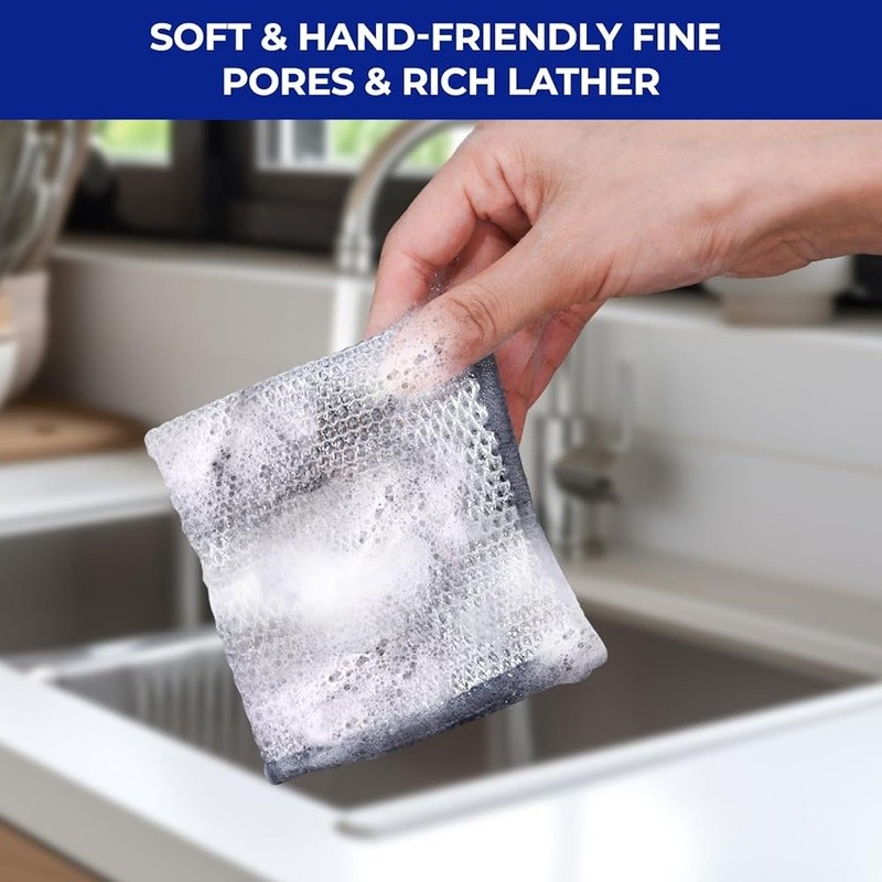 Reusable Non-Scratch Three-Layer Wire Cleaning Cloths Kitchen & Home Tasks New
