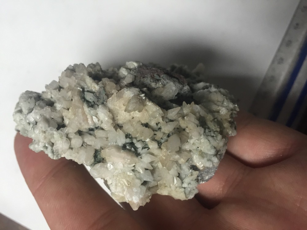 Fluorescent Calcite Crystal Clusters On Matrix From NC