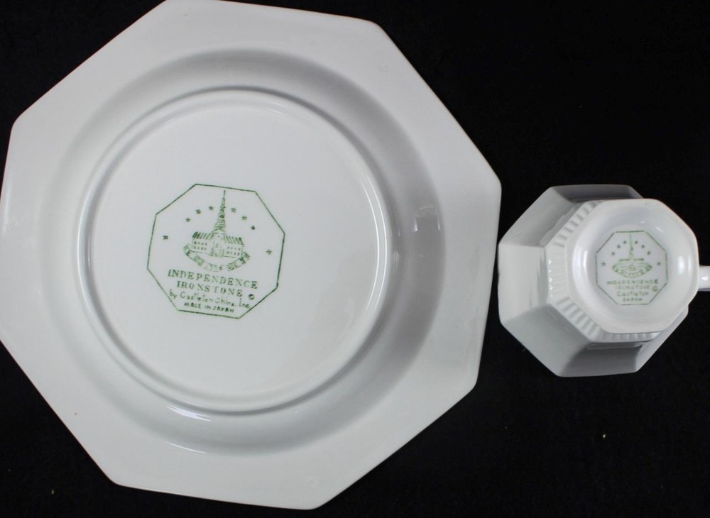 Independence China INDEPENDENCE WHITE Snack Set GREAT CONDITION
