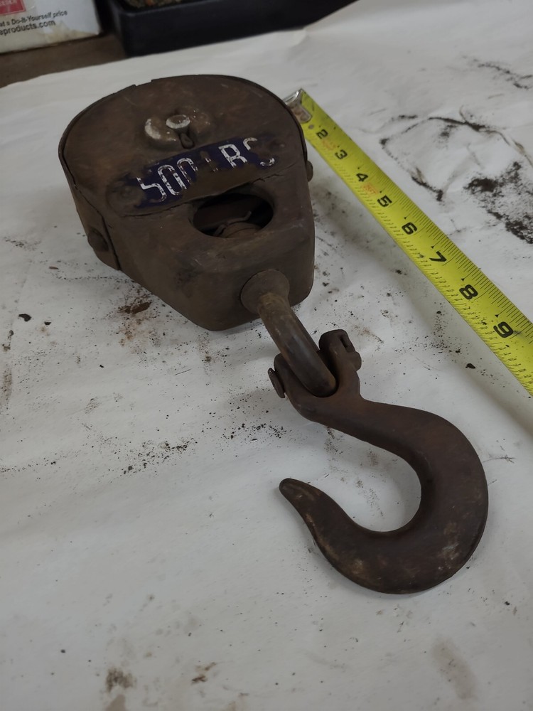 Vintage Block And Tackle Single Pulley