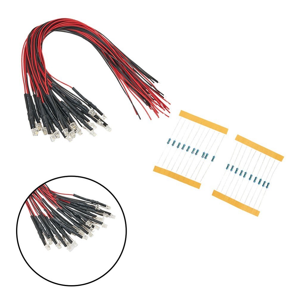 Easy to Install Warm White LED Light Set 20pcs Pre Wired for Train Layouts