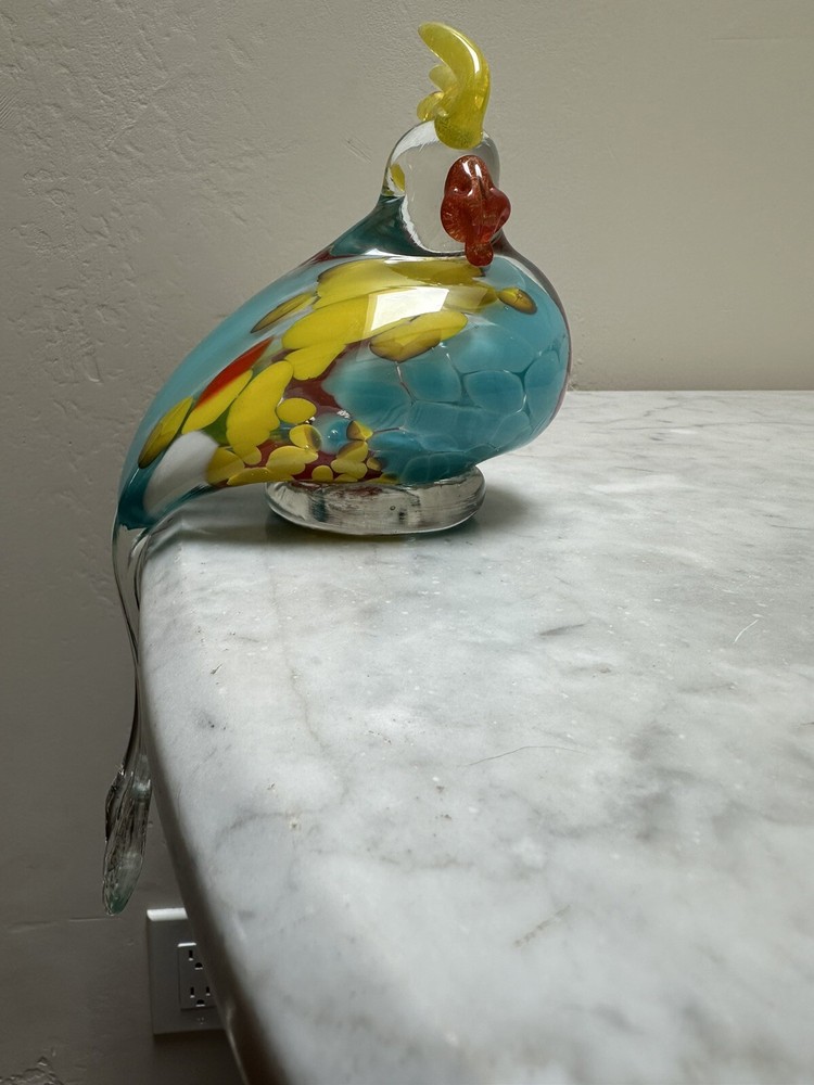 Colorful Glass Parrot Murano Style