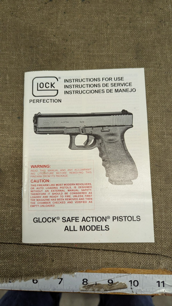 Instruction Manual, Glock Instruction Manual