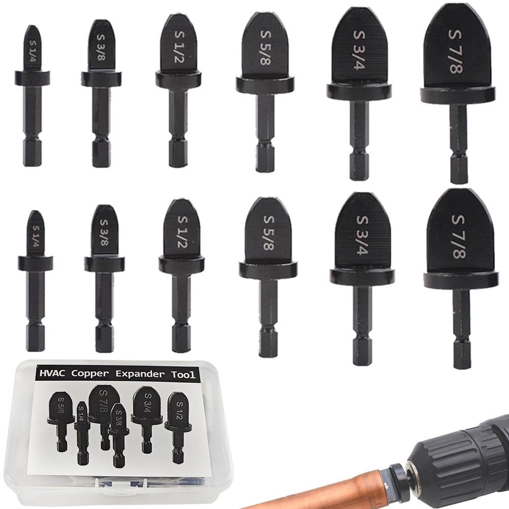 12PCS HVAC Swage Tool Copper Pipe Expander Set - Manual Swaging Tool Kit with...