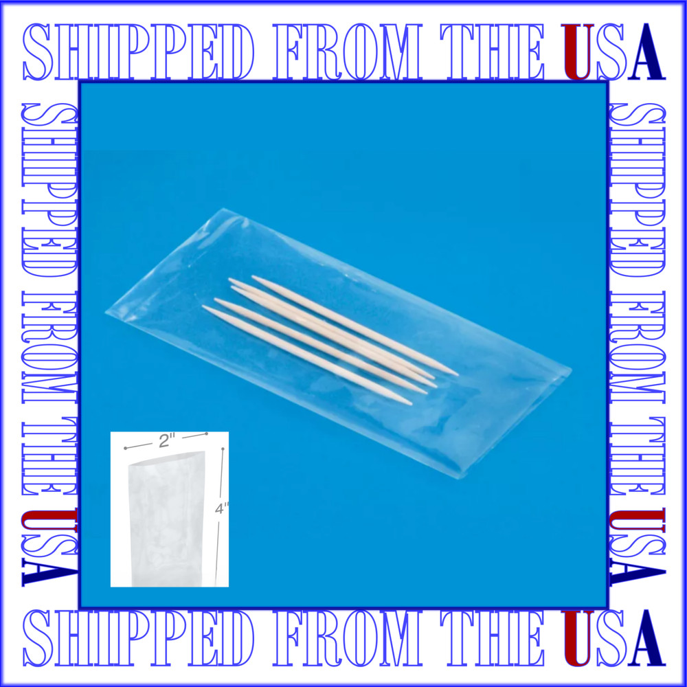 Clear Poly Bags 2-Mil Flat Open Top Plastic Packaging Packing Multiple Sizes