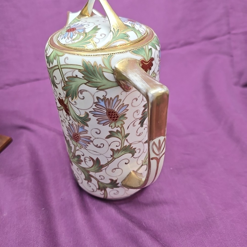 Nippon 7" Hand Painted Teapot