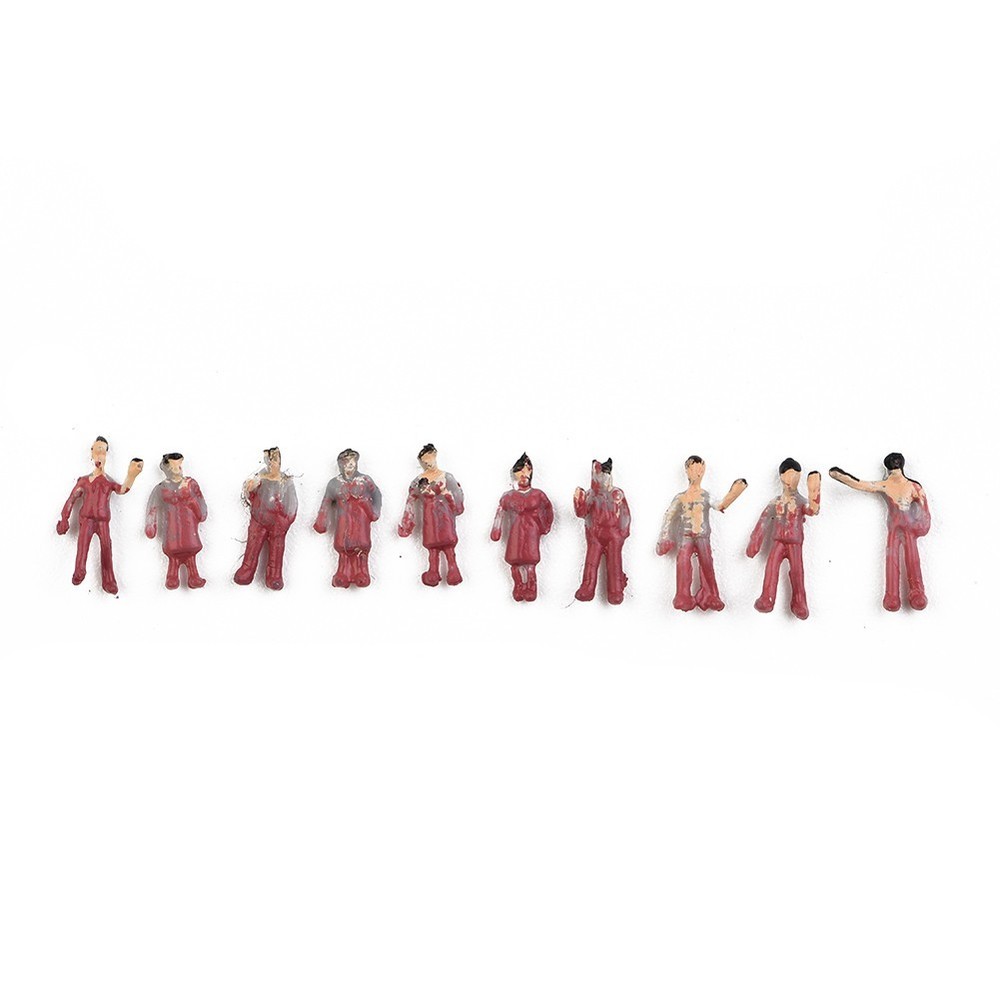 Painted Figures Miniature Passerby 100 PCS Color Model People Standing
