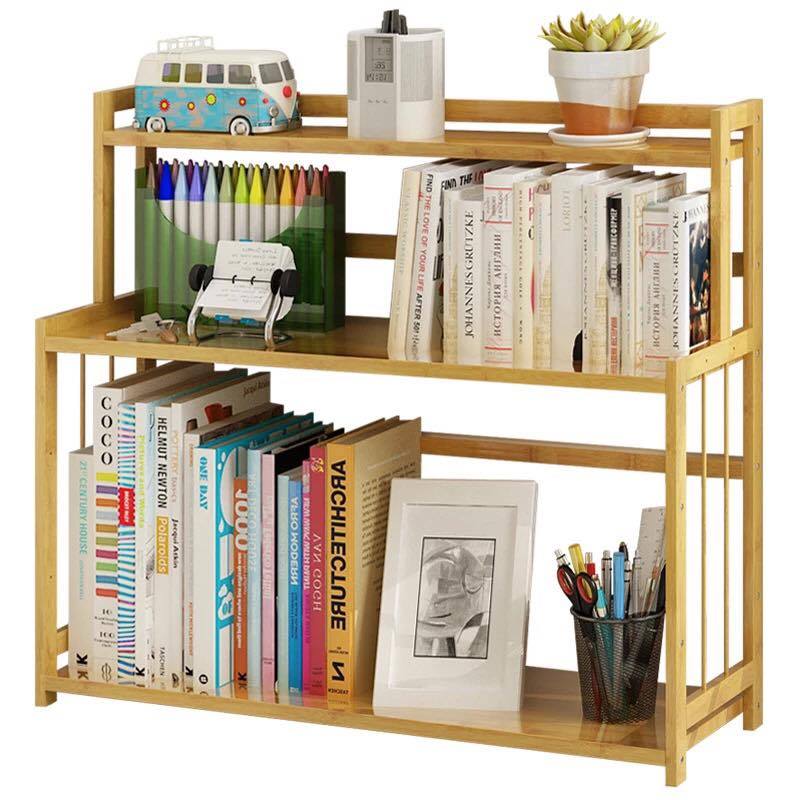 Bamboo Book Shelves Kitchen Storage Multi Use Desk Book Shelf Simple Handy桌面书架