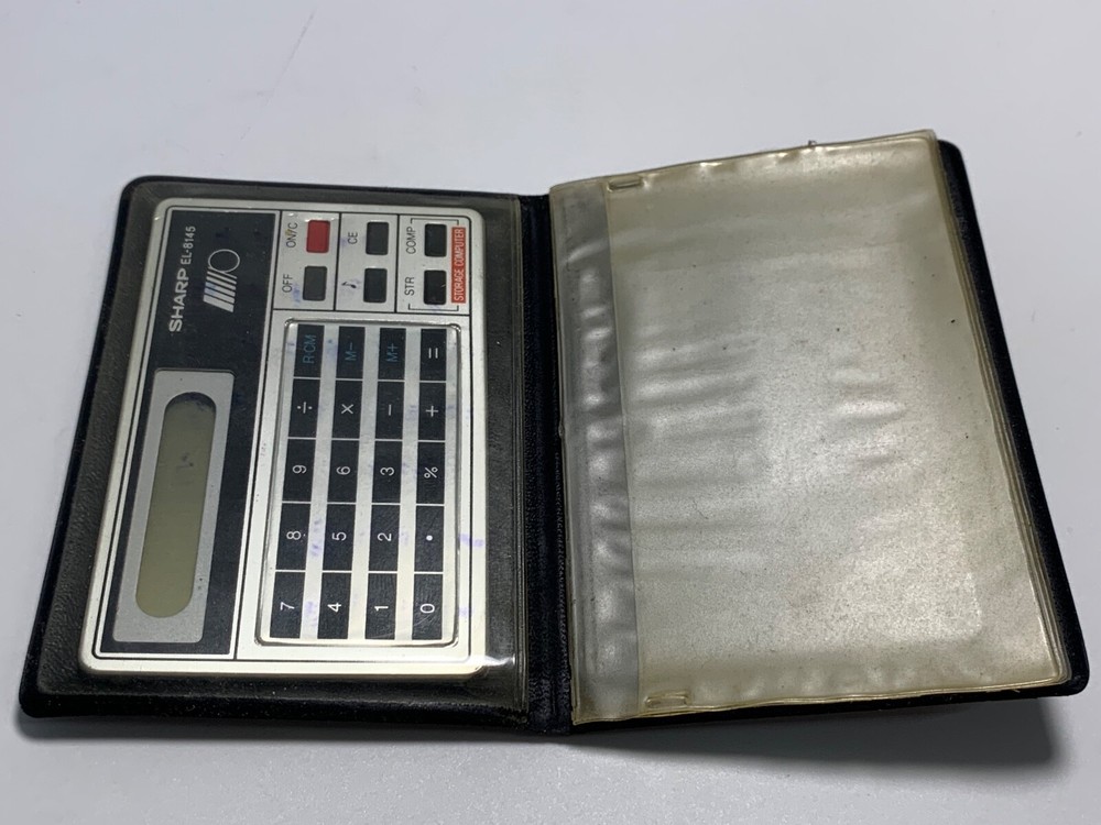 Sharp EL-8145 Electronic Credit Card Calculator w/ Case