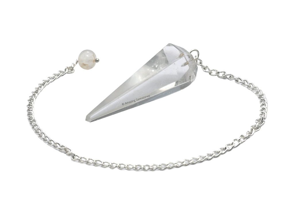 Clear Quartz Dowsing Crystal Pendulum
