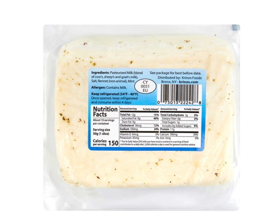 Krinos Blue Halloumi Cheese, 17.6 oz.