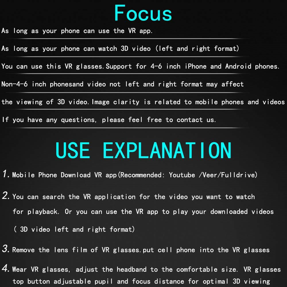 VR Headset with Remote Controller,3D Glasses Virtual Reality Headset for VR Game