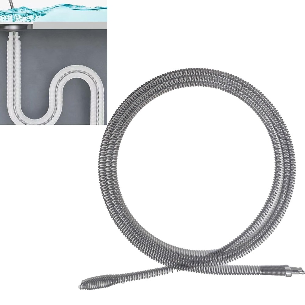 Drain Snake, Spring Drain Clog Remover with Electric Drill Connector, Durable...