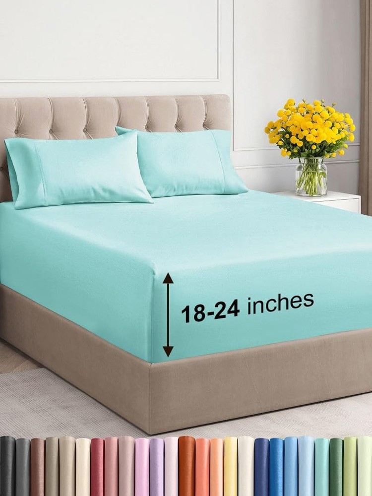 4 Piece Breathable Cooler - Blue Sheet Set