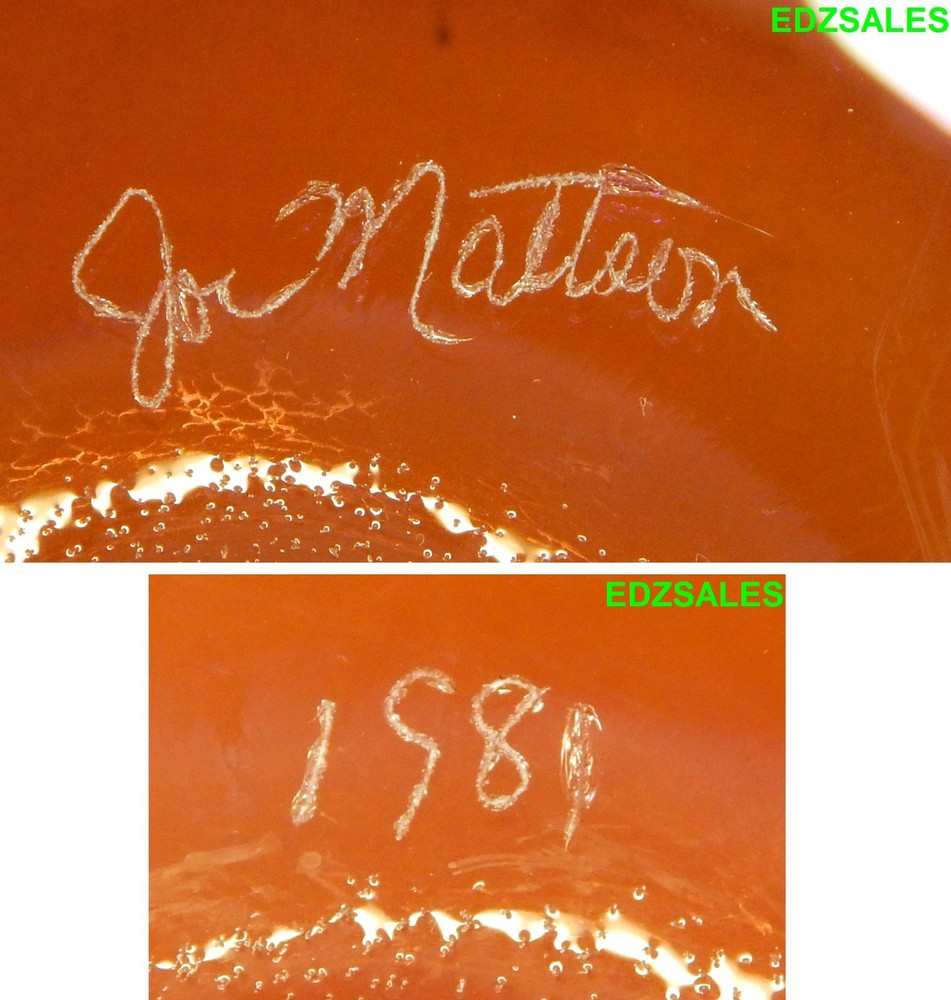 Joe Mattson Irisdescent Studio Art Glass Plate