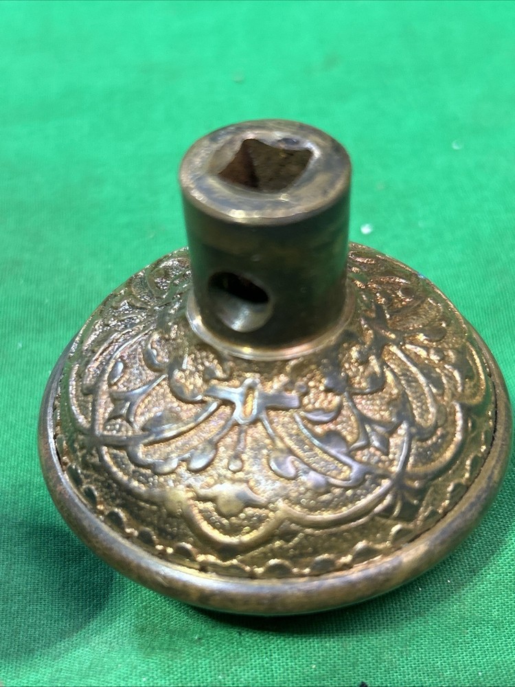 Original Victorian Eastlake 2 1/4” Solid Brass / Bronze Door Pull Knob