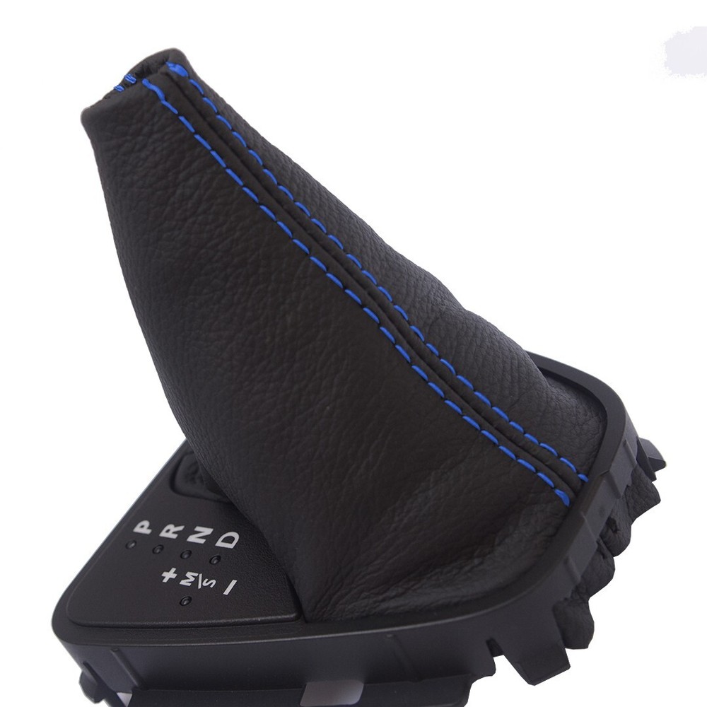 Fits 08-12 Land Rover LR2 Synthetic Leather Automatic Shift Boot Blue Stitch