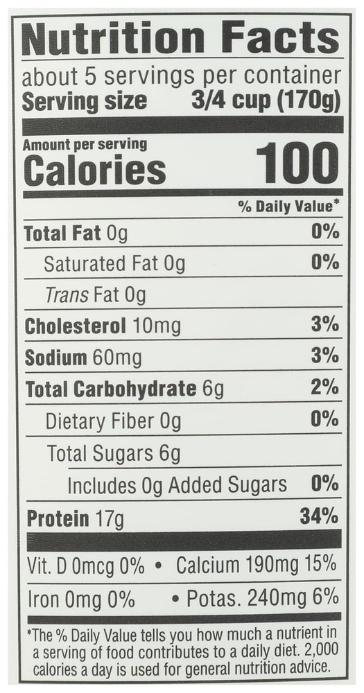 , Greek Yogurt, Plain Nonfat, 32 Ounce