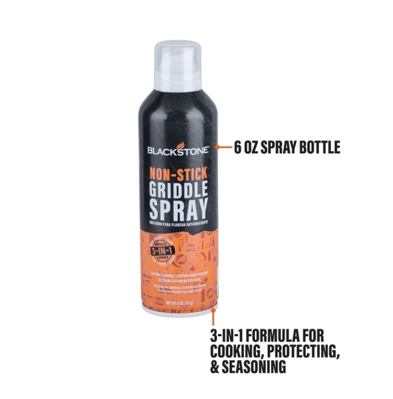 Blackstone Non-Stick Griddle Spray Aerosol Container, Designed to Cook, Protect