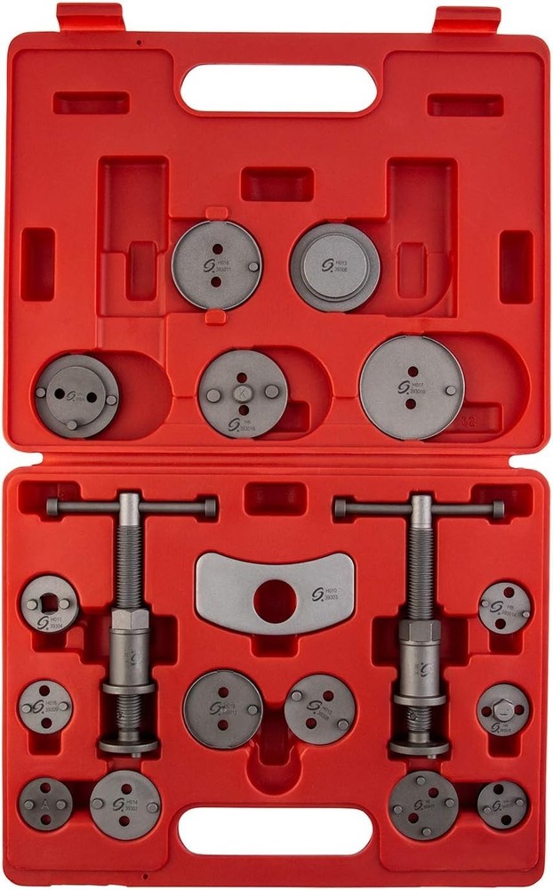 3930 18-Piece Master Disc Brake Caliper Tool Set and Wind Back Kit, Compresso...