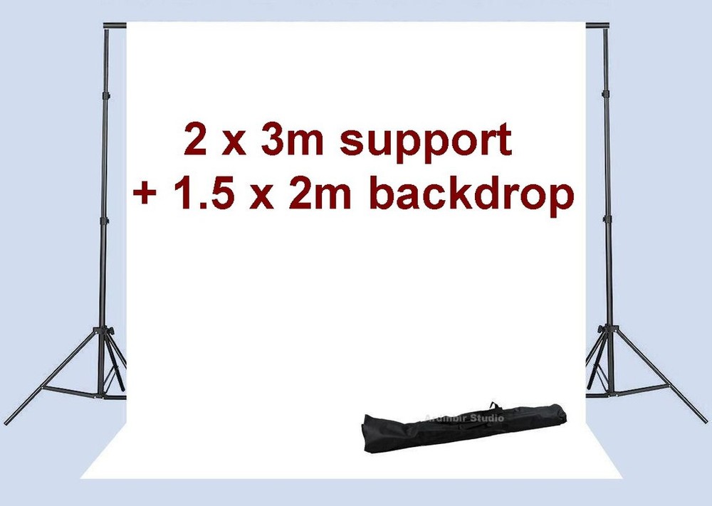 2x3m 7x10 ft Photo Studio Background Support + Backdrop