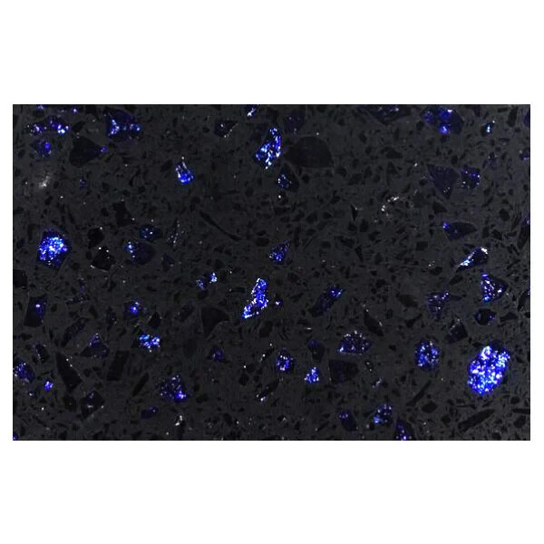 24" x 30" Rectangular All-Weather Quartz Restaurant Table Top in Blue Galaxy