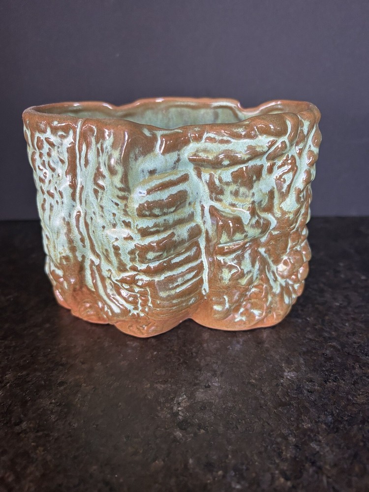 FRANKOMA Pottery Prairie Green Tree Bark CORK PLANTER B3