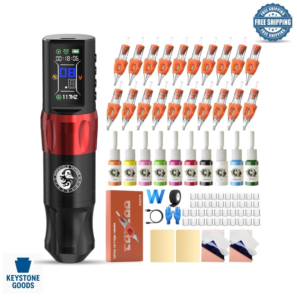 Wireless Tattoo Pen Kit with Long-Lasting Battery & Custom Modes